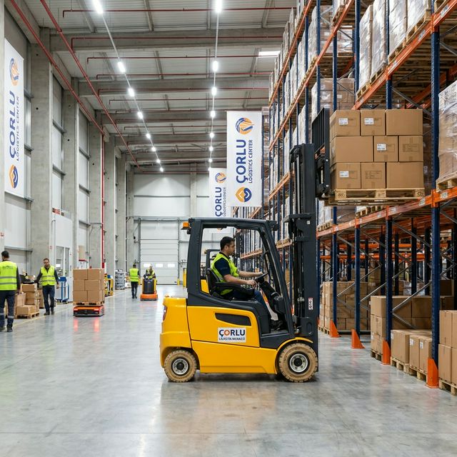 Çorlu Modern Lojistik Depo Forklift İstifleme